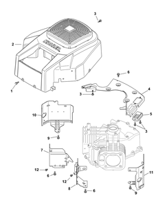Kohler Sv725-3020 Blower Housing And Baffles Diagram and Parts List for Z-FORCE54 (17BF3AGX-17BF3AGX010)(2012) Cub Cadet Lawn Tractor